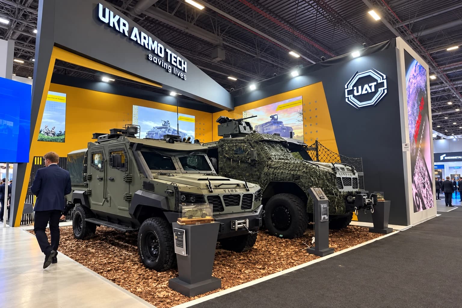 Виставковий стенд UKR ARMO TECH з представленою технікою